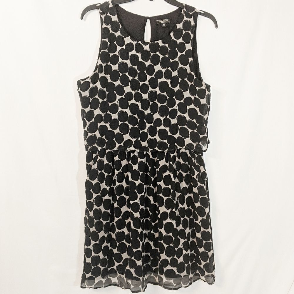 Lucky Brand Big Polka Dot Print Dress M‎